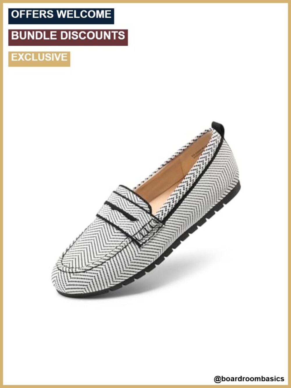 Women's Comfortable Business Knit Loafers - Slip Ons with Memory Foam Arch